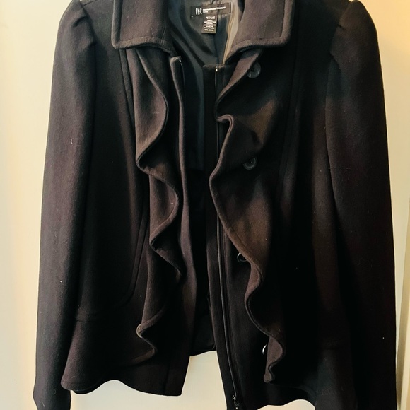 Black Ruffled Women's Jacket - Picture 7 of 7